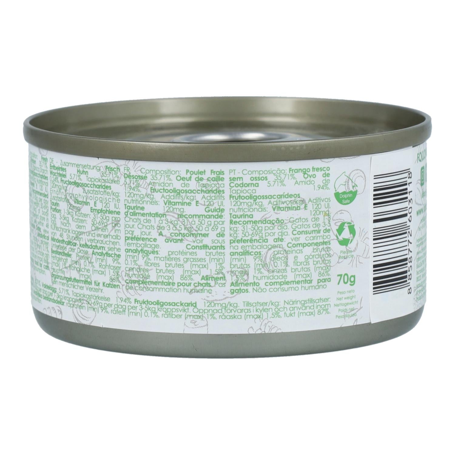 Kit Cat Lata Gravy - Pollo & Huevo Codorniz 70 g Comida húmeda para gatos en salsa