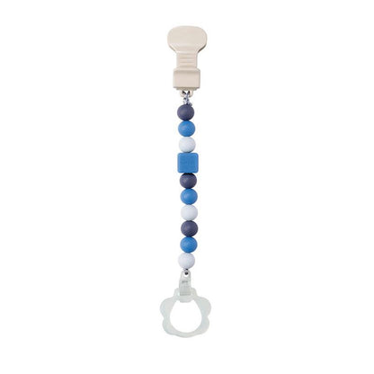 Pinza chupete  (con clip de chupete) Doukidou Azul-Blanco