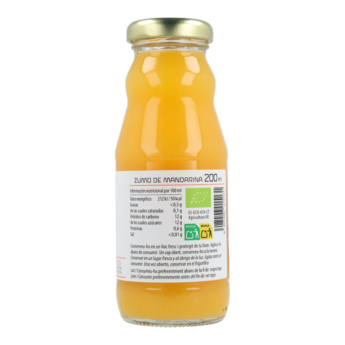 Cal Valls Organic Mandarin Juice 200 ml