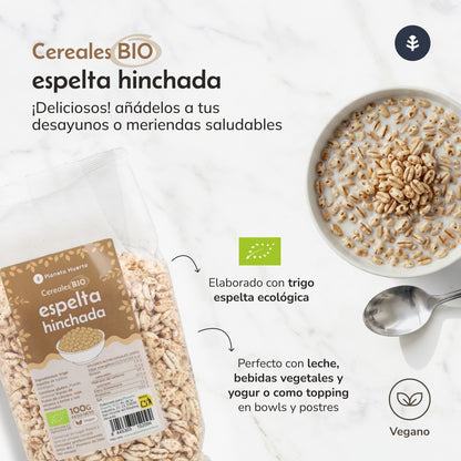 Spelt wheat puffed ECO Planeta Huerto 100 g