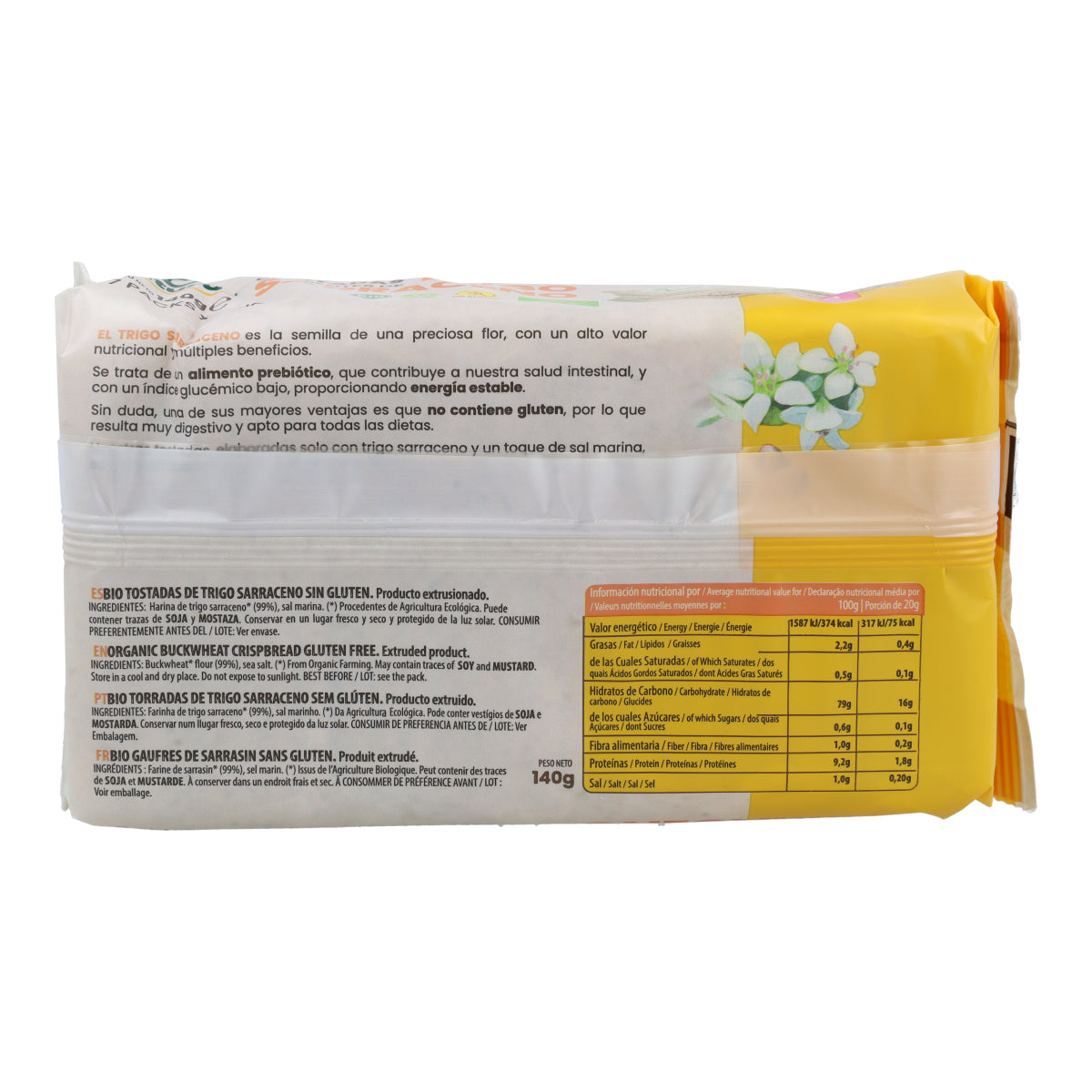 Sol Natural gluten-free buckwheat toast 140 g organic