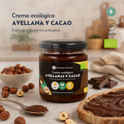 Hazelnut and cocoa cream with no added sugars ECO Planeta Huerto 230 g