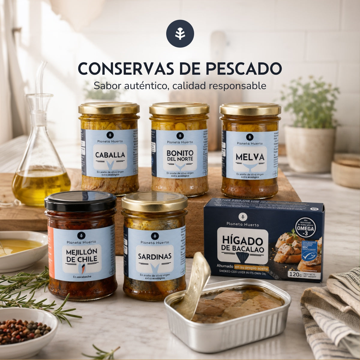 Sardines in olive oil ECO Planeta Huerto 190 g