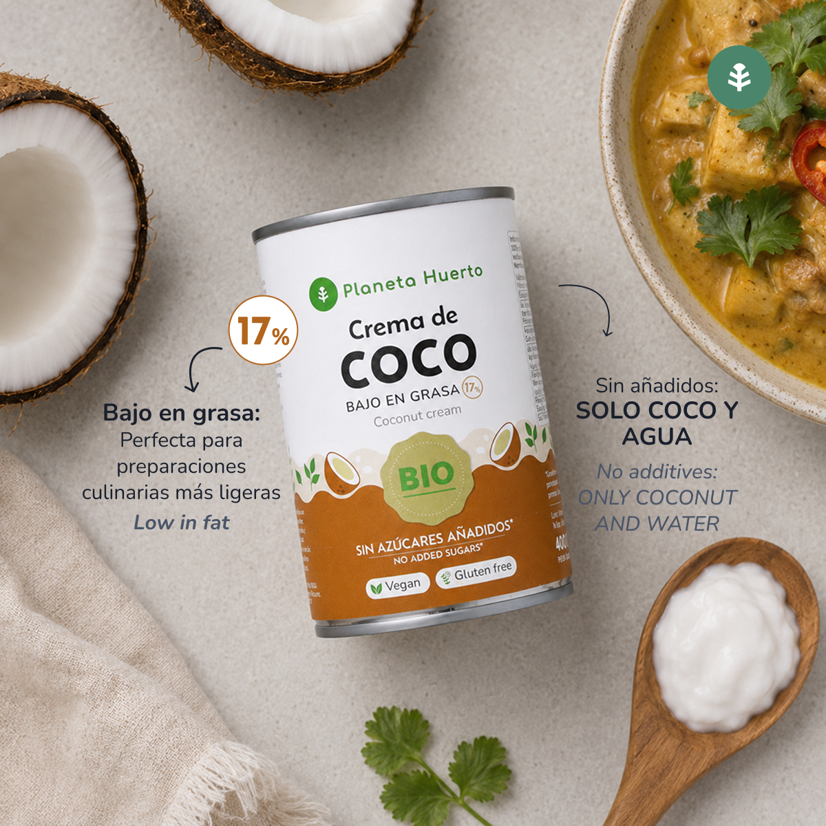 Coconut cream ECO Planeta Huerto 400 ml