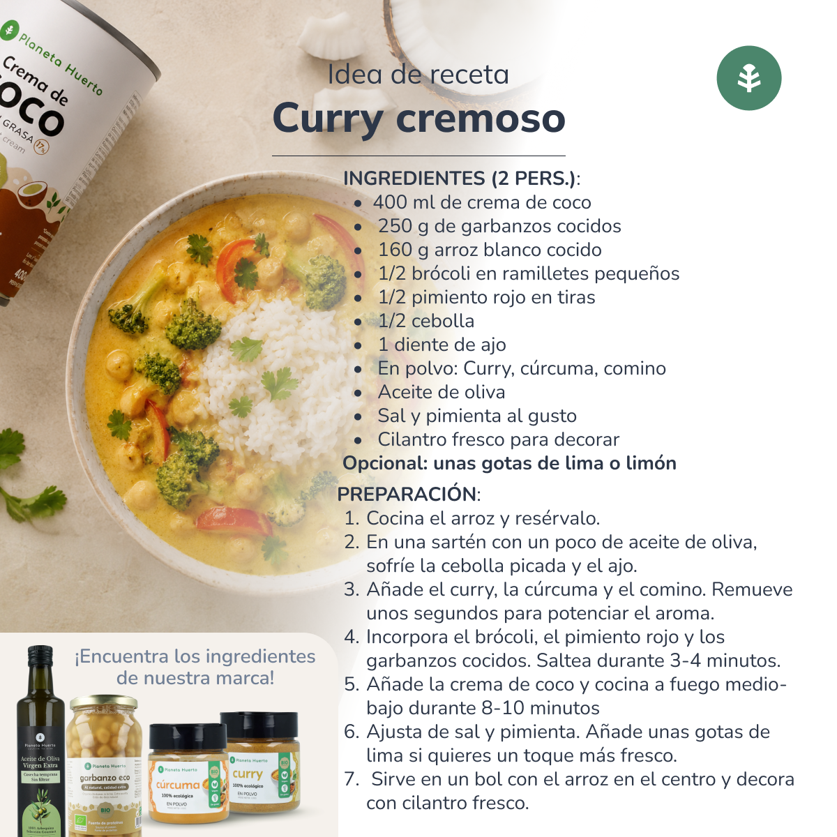 Coconut cream ECO Planeta Huerto 400 ml