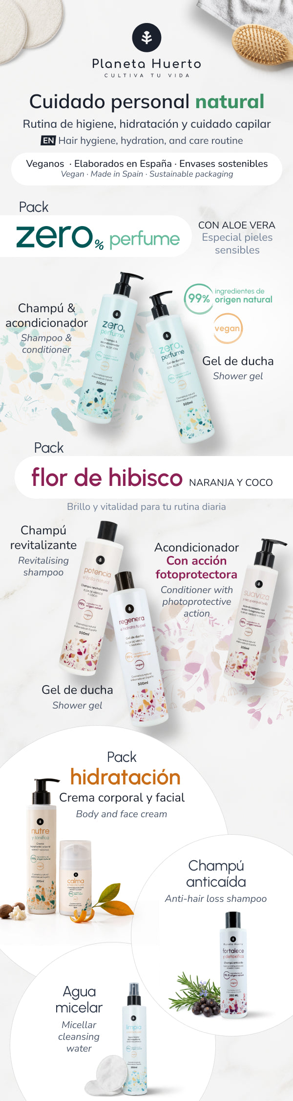 Hibiscus Flower and Coconut Shine Recovery Conditioner Planeta Huerto 200 ml