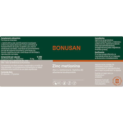 Zinc metionina Bonusan 90 cápsulas