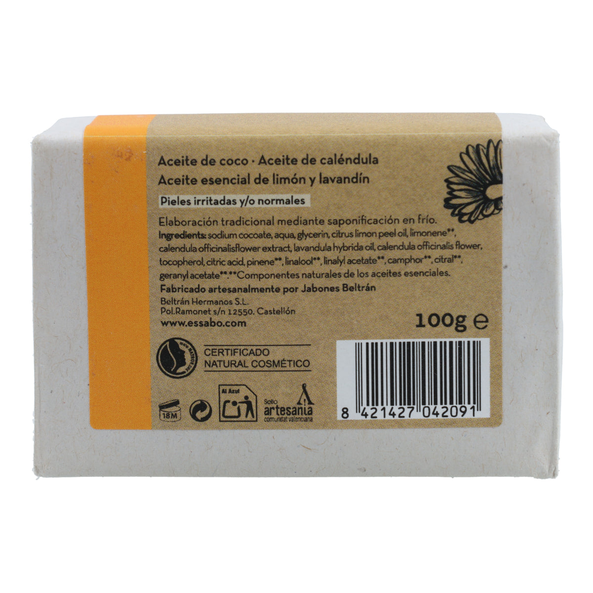 Essabó Handcrafted Calendula Soap 100 g
