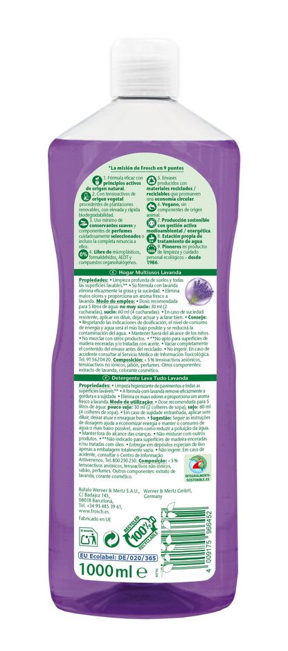 Hogar multiusos lavanda Frosch 1000 ml