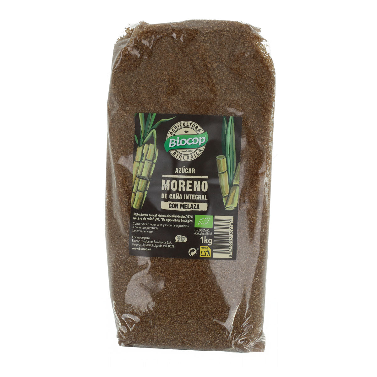 Organic Brown Cane Sugar with Molasses Biocop 1 kg