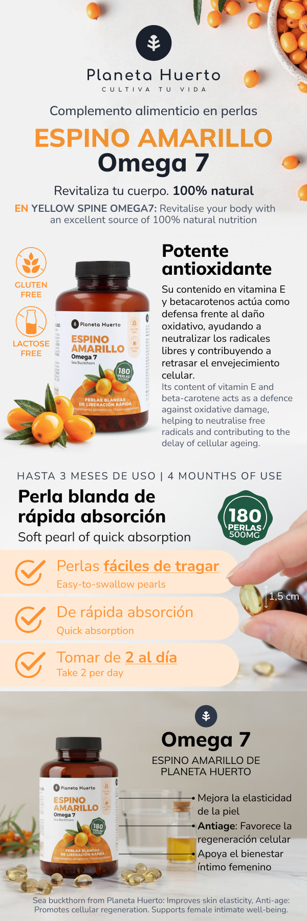 Pack 2xOmega 7 Sea Buckthorn Planet Orchard 180 Pearls