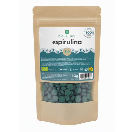Organic Spirulina 500mg Planet Orchard 300 tablets