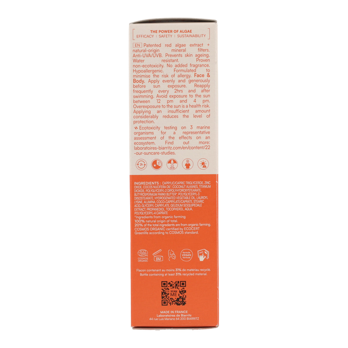 Biarritz Laboratories SPF 50 Body Sun Lotion 100 ml