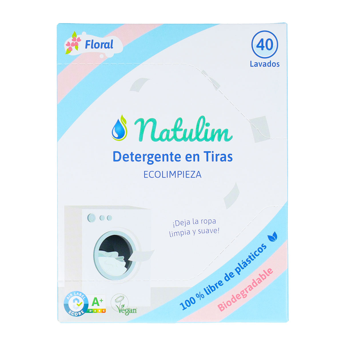 Eco Floral Laundry Strips, Natulim, 40 washes