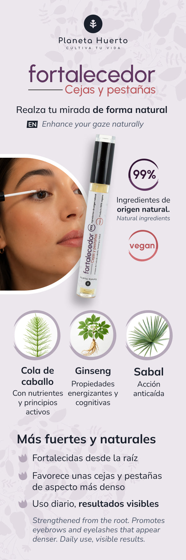 Eyebrow and Eyelash Strengthener Planet Orchard 5 ml