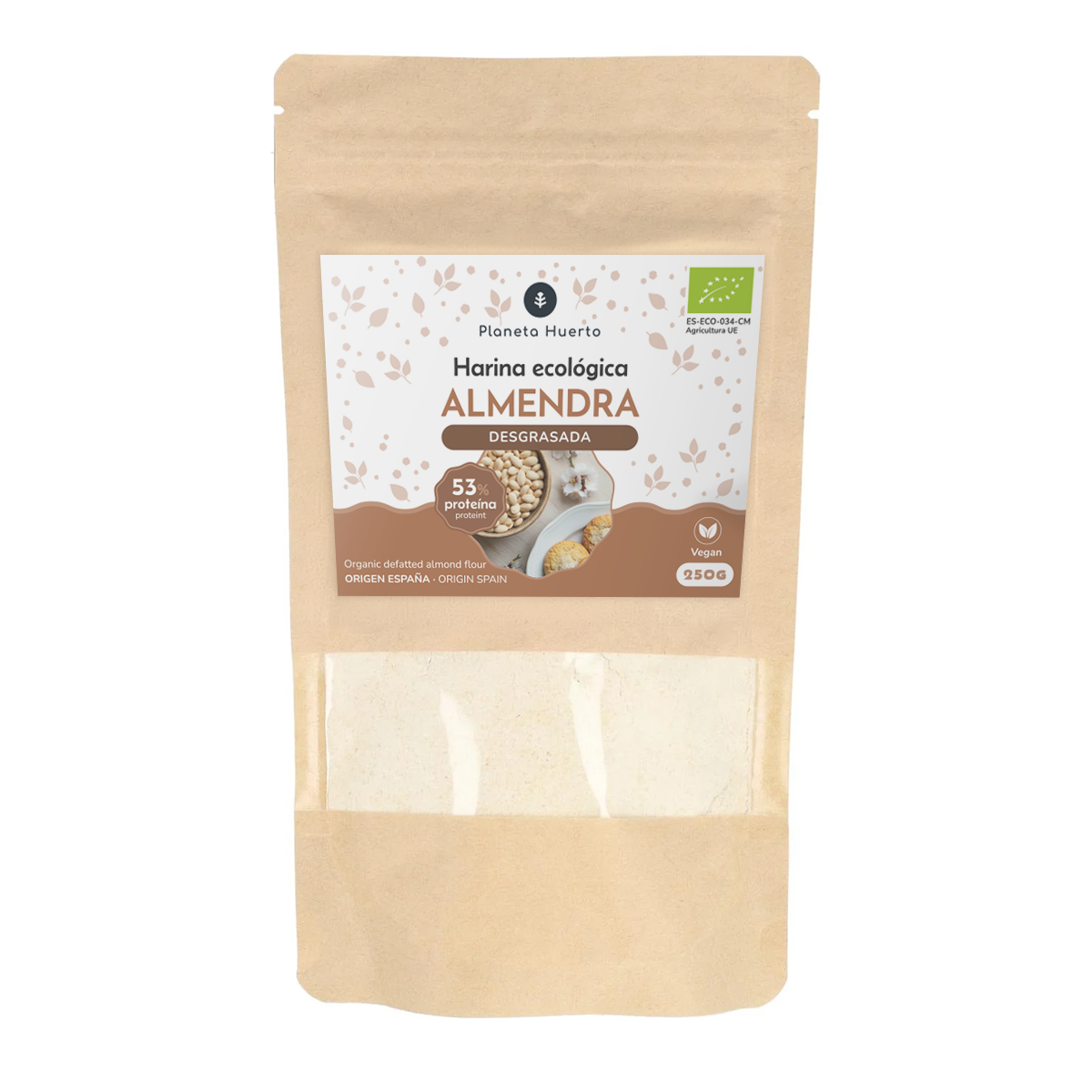 Defatted almond flour (Almond protein) ECO Planeta Huerto 250 g