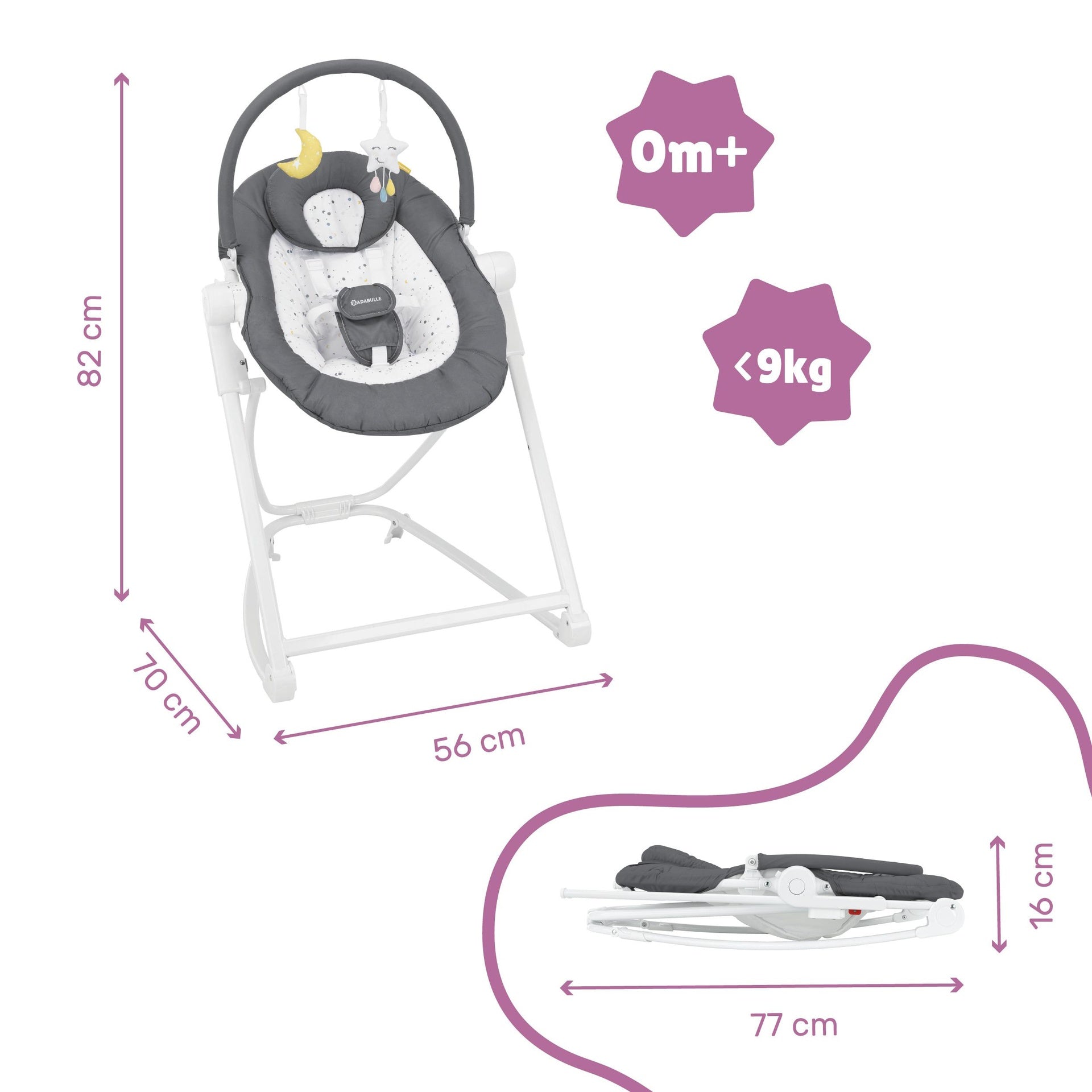 Hamaca Compact'Up Moonlight Babymoov (Reacondicionado)
