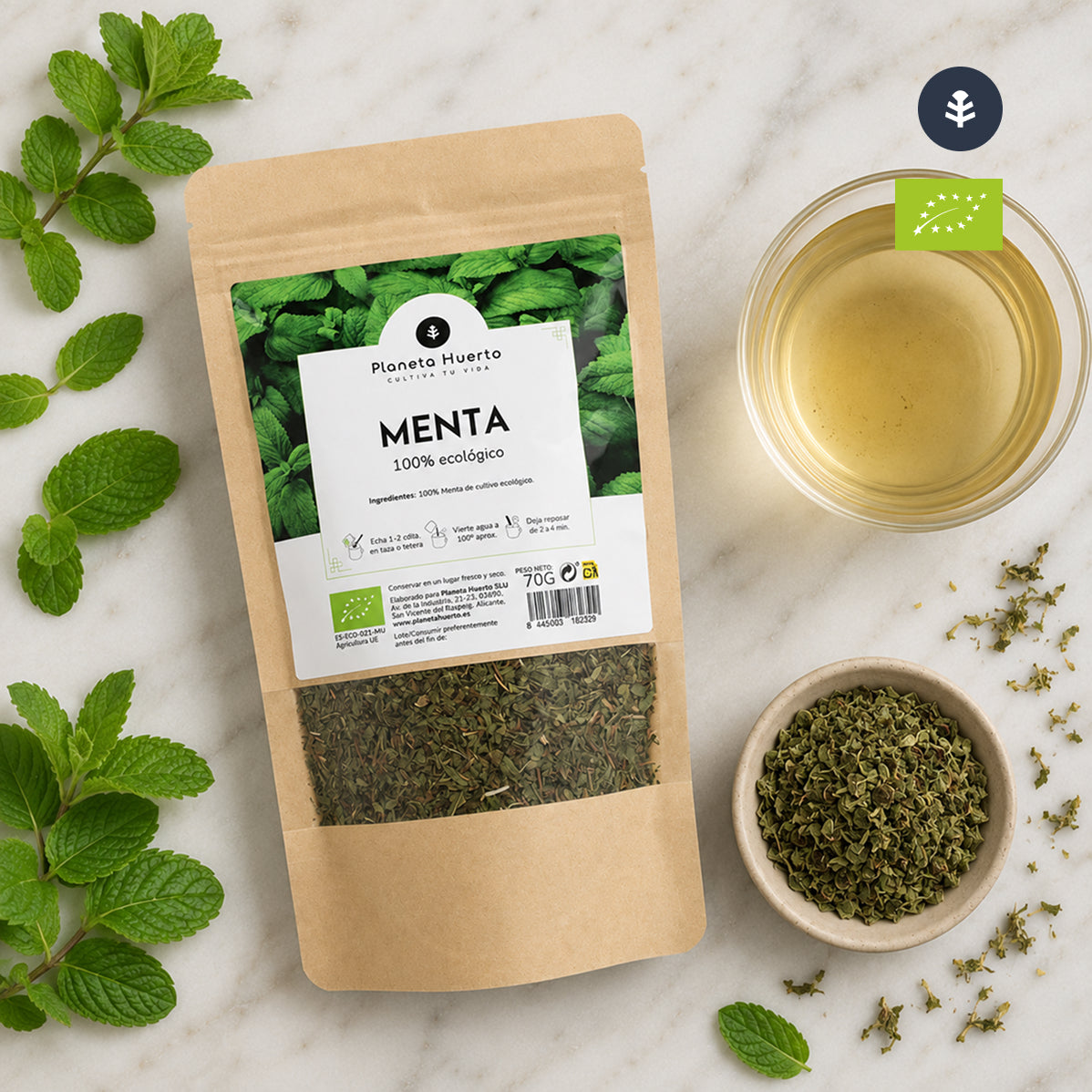 Peppermint infusion ECO Planeta Huerto 70g