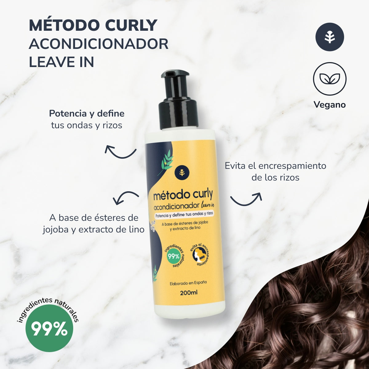 Leave in Conditioner Curly Method Planet Orchard 200 ml