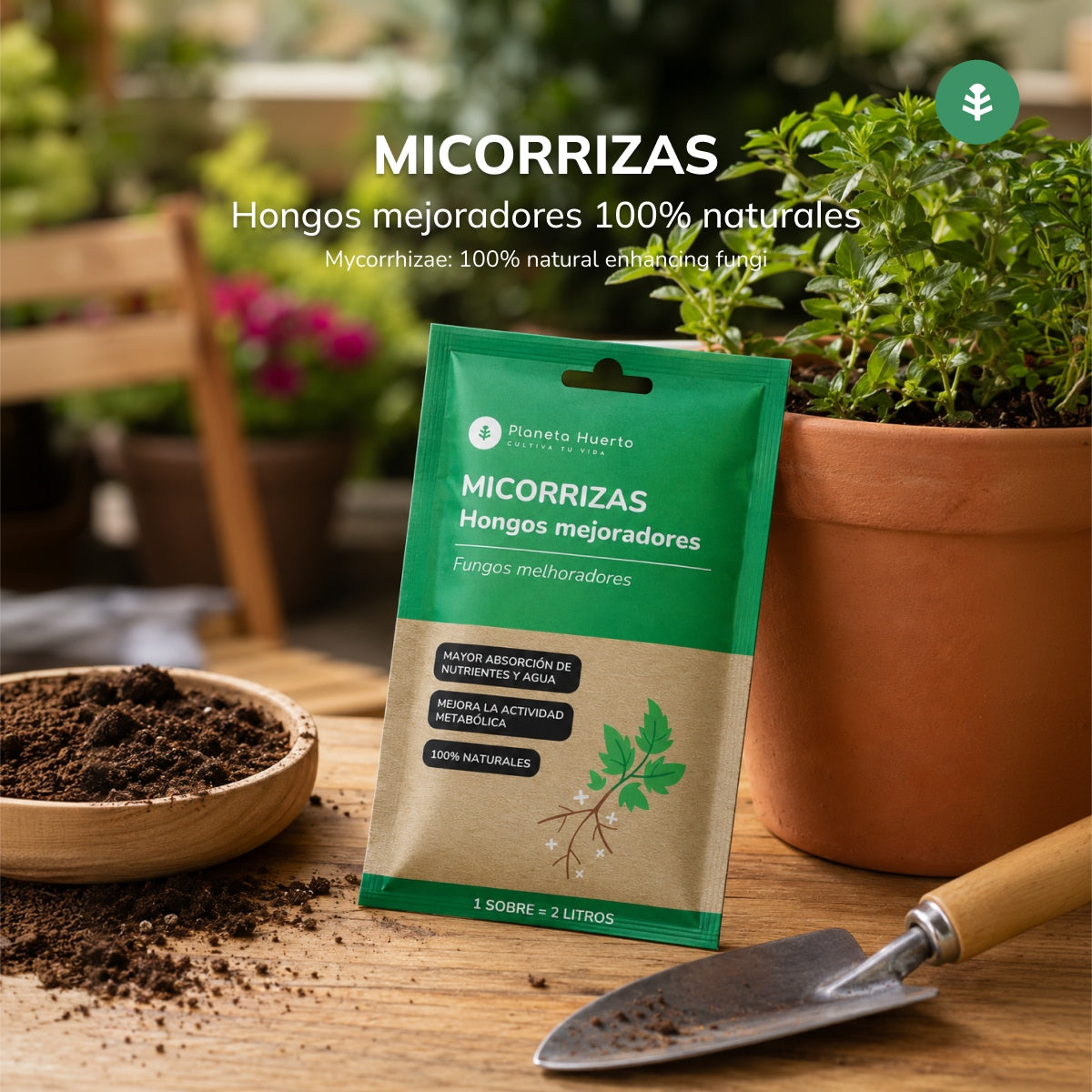 Planeta Huerto Mycorrhizae Pack 5 units for 10L