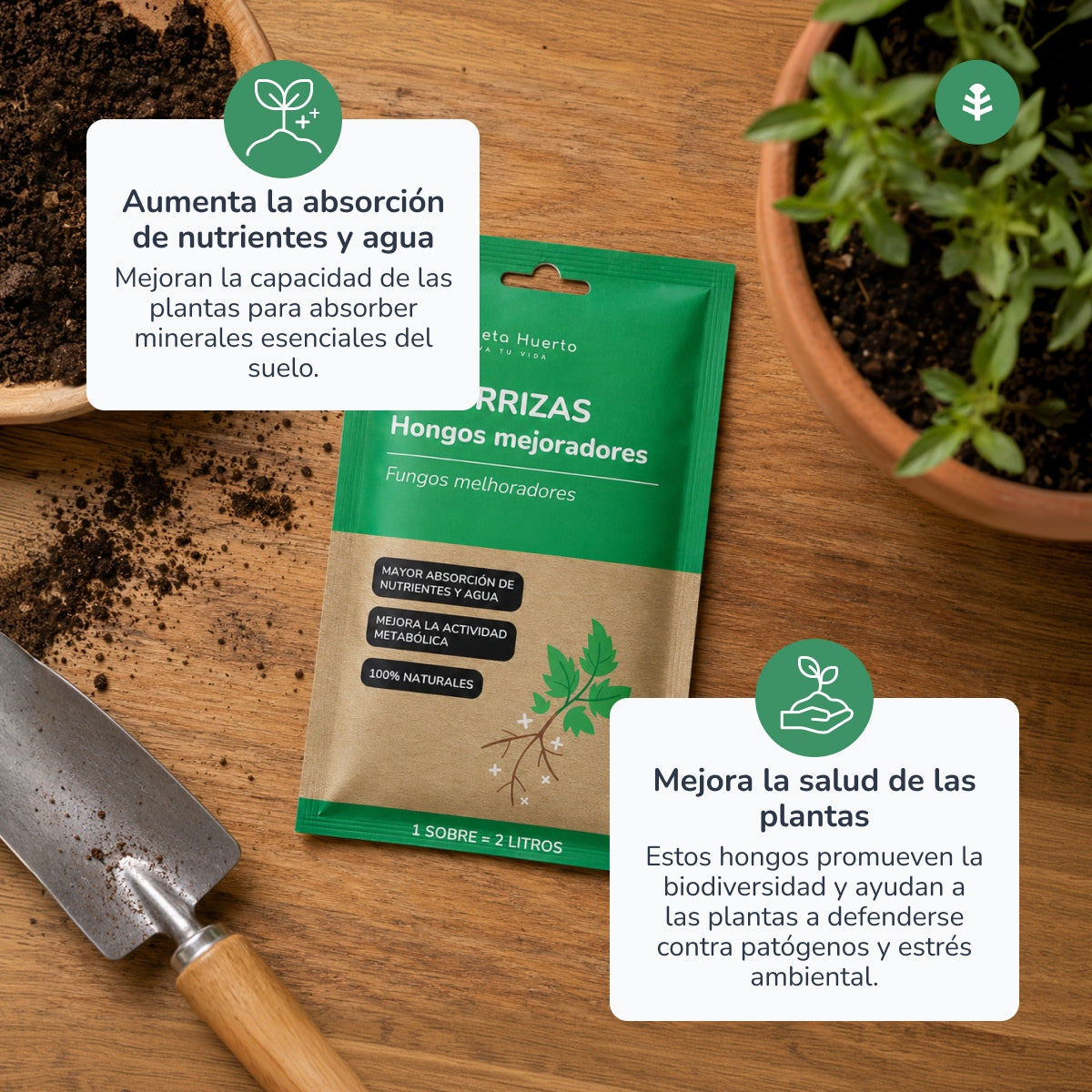Planeta Huerto Mycorrhizae Pack 5 units for 10L