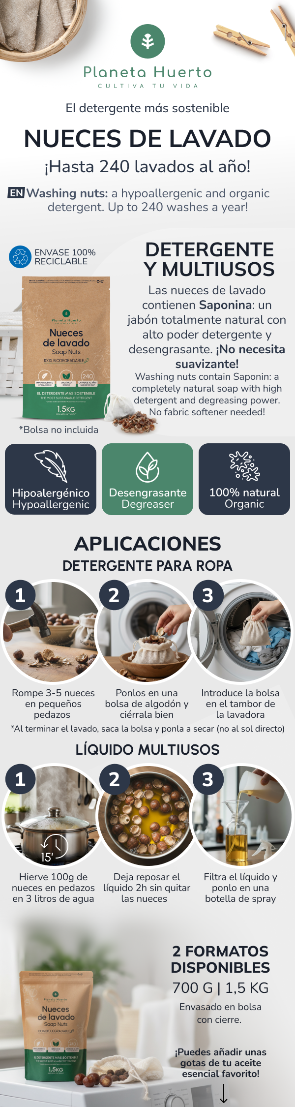 Planeta Huerto Washed Walnuts 700 g
