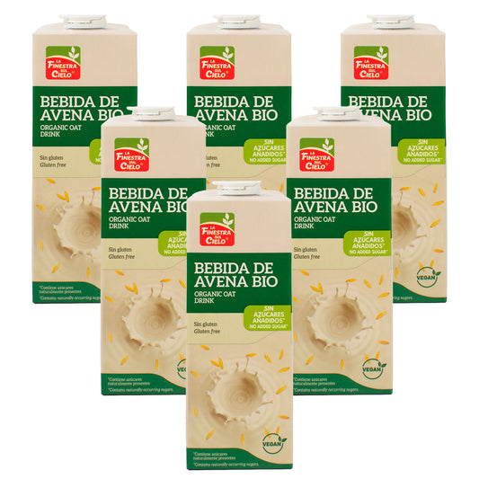 Pack of 6 x La Finestra Sul Cielo Gluten-Free Oat Drink 1 L