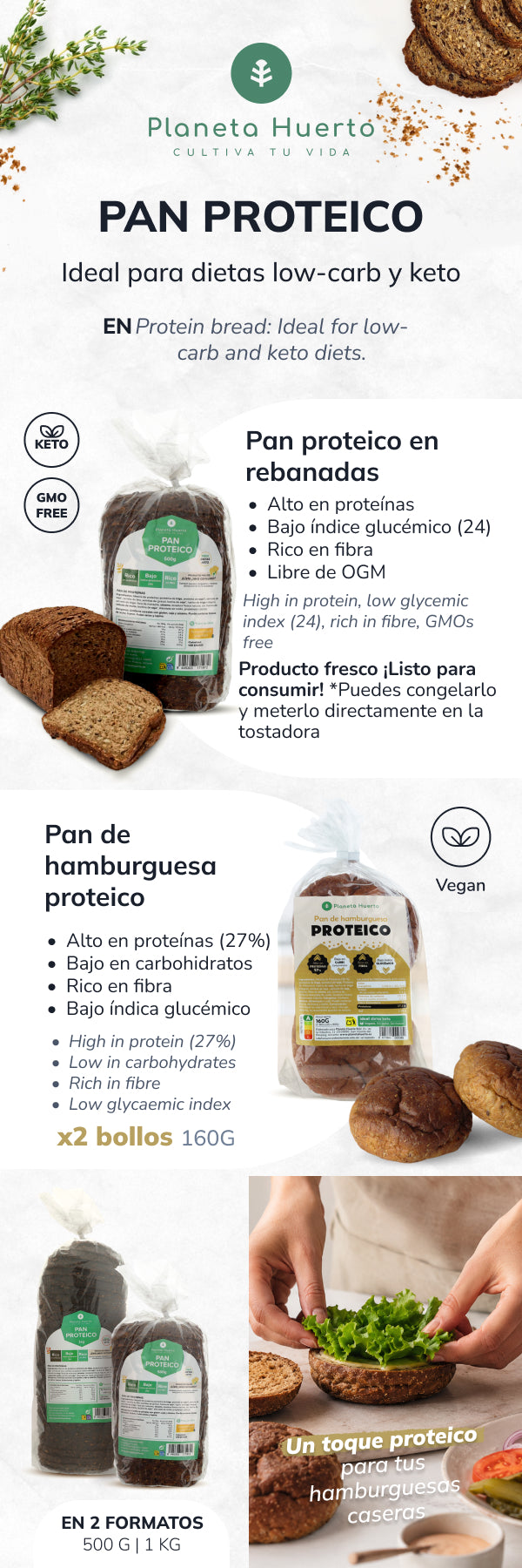 Protein bread Planeta Huerto 500 g