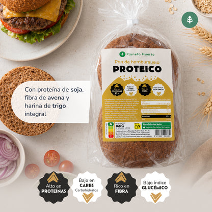 Protein hamburger bun Planeta Huerto, 2 x 80 grams