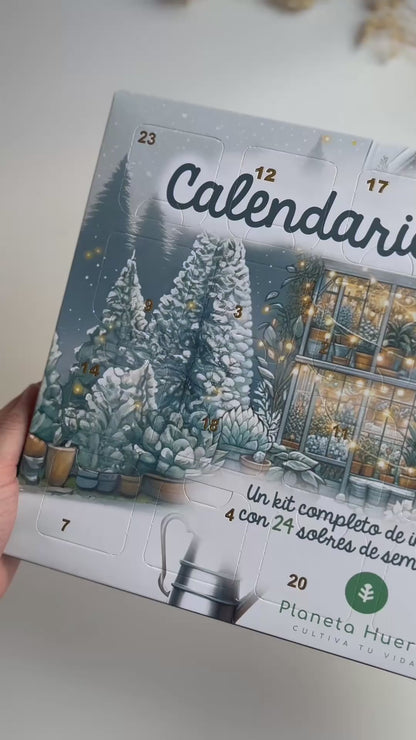 Christmas Advent Calendar with Seeds and Mini Greenhouse Planeta Huerto