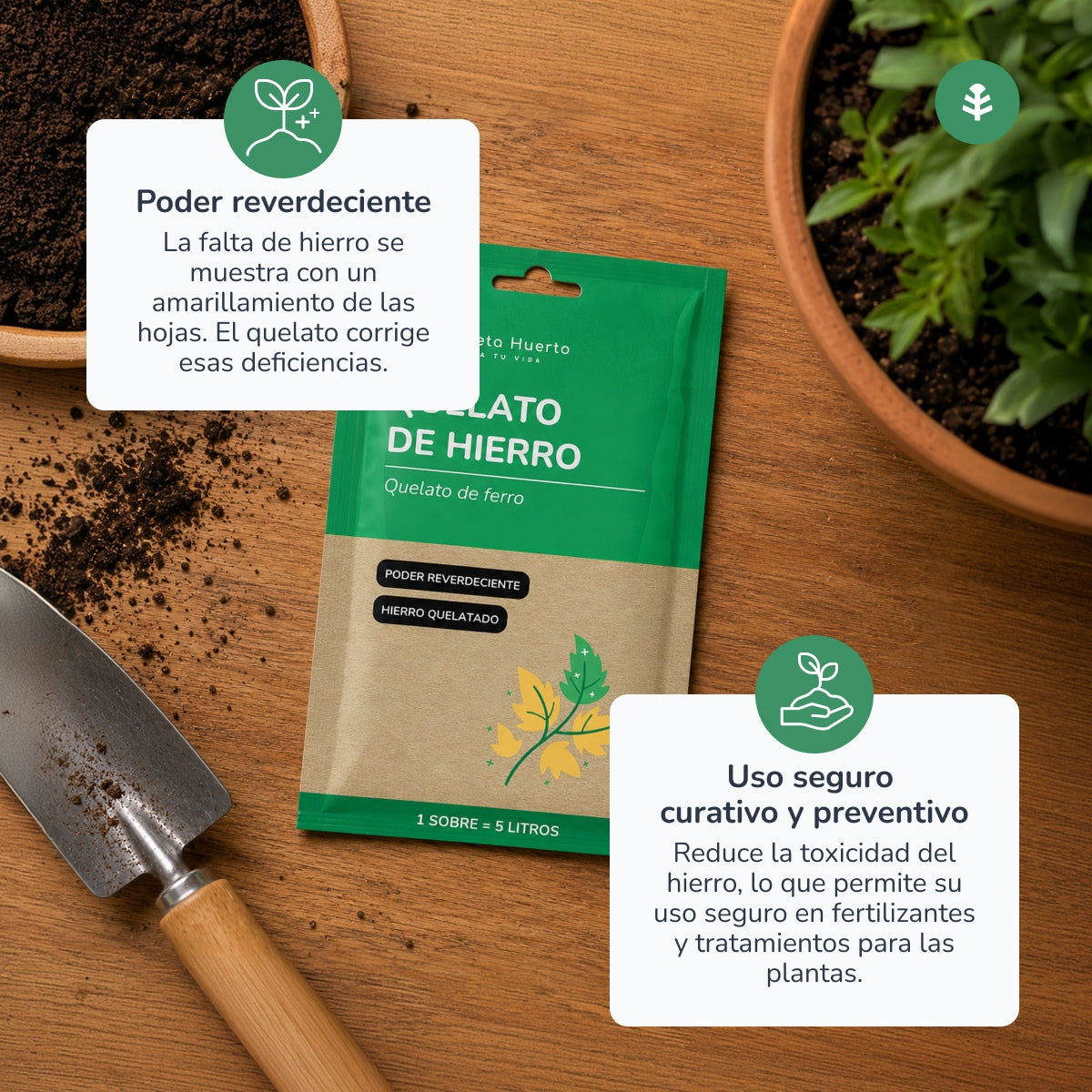 Planeta Huerto Iron Chelate Sachet for 5 L