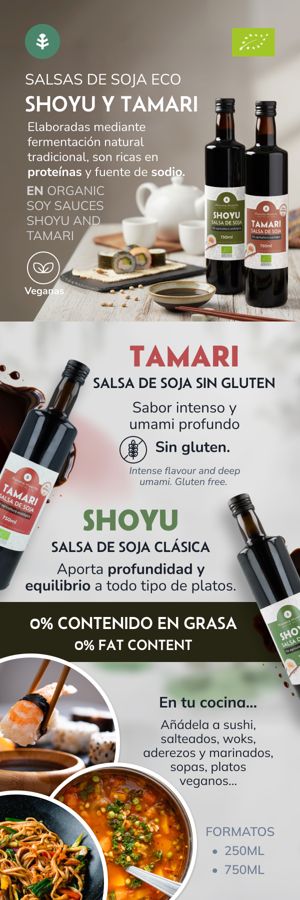 Soy sauce ECO Planeta Huerto 750 ml