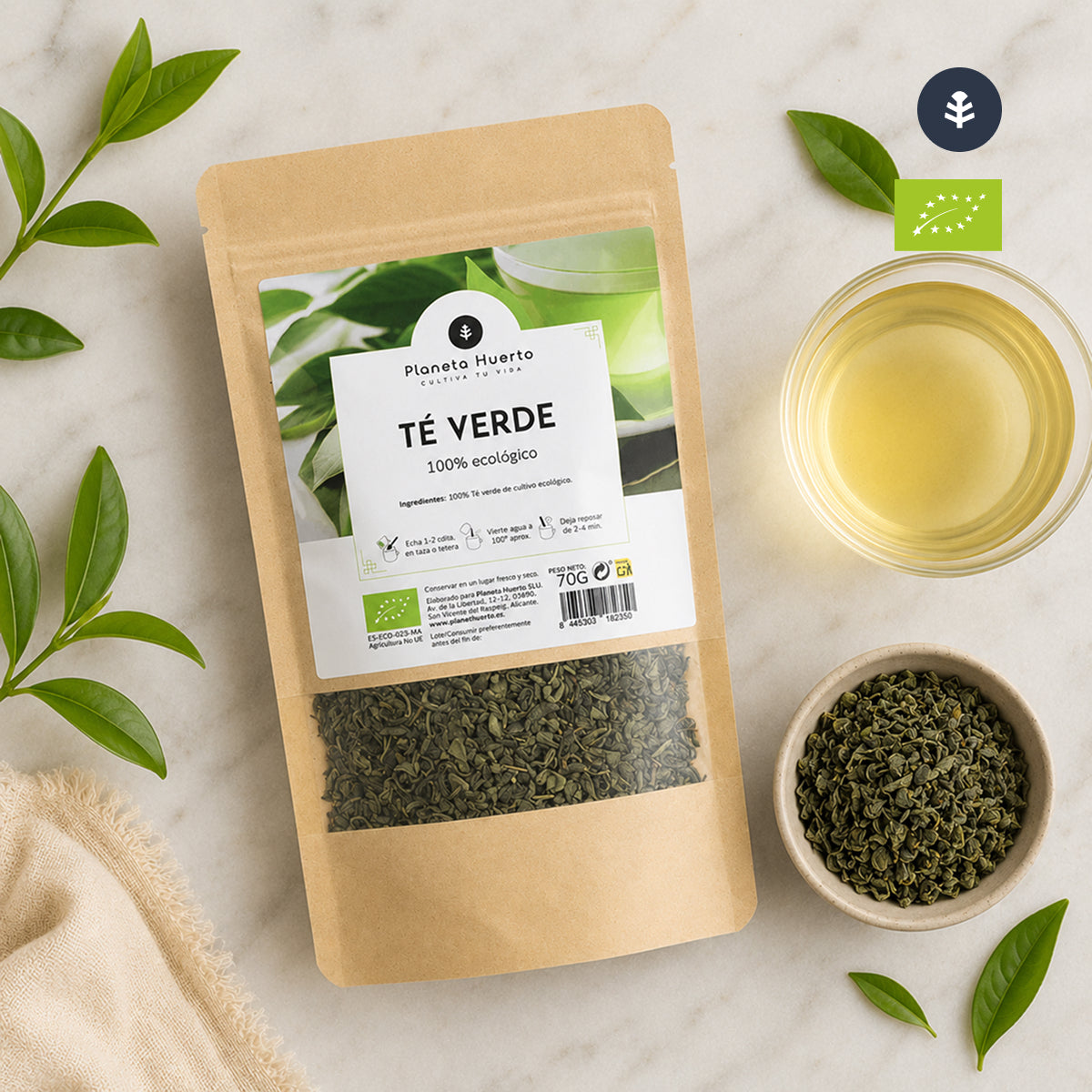 Green tea gunpowder ECO Planeta Huerto 70g