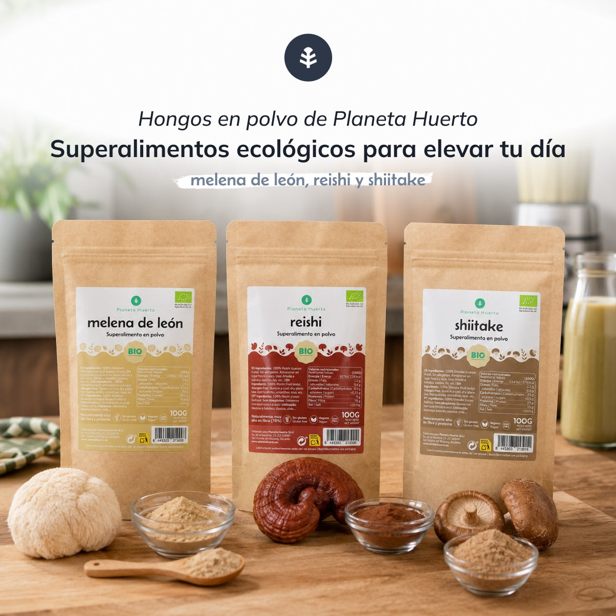 Melena de león en polvo 100% ECO Planeta Huerto 100 g