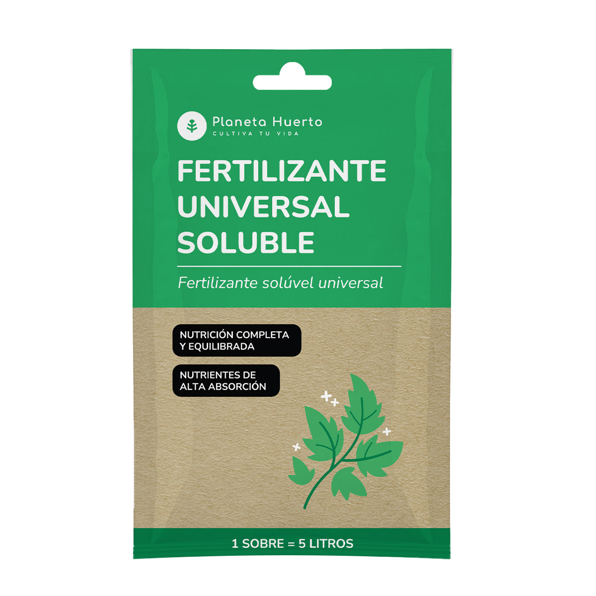 Planeta Huerto universal soluble fertiliser pack, 5 units for 25 litres